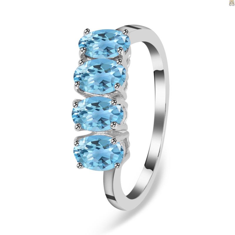 Blue Topaz Ring BTZ-RDR-2086.