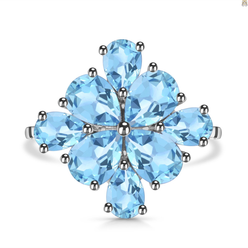 Blue Topaz Ring BTZ-RDR-2088.