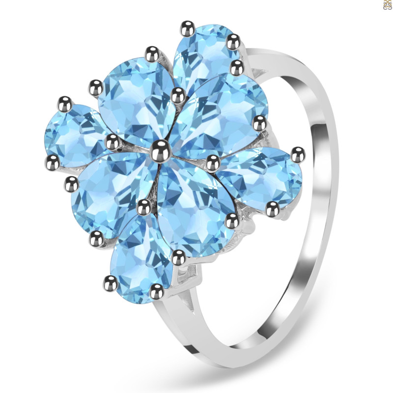 Blue Topaz Ring BTZ-RDR-2088.