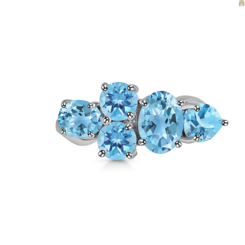 Blue Topaz Ring BTZ-RDR-2089.