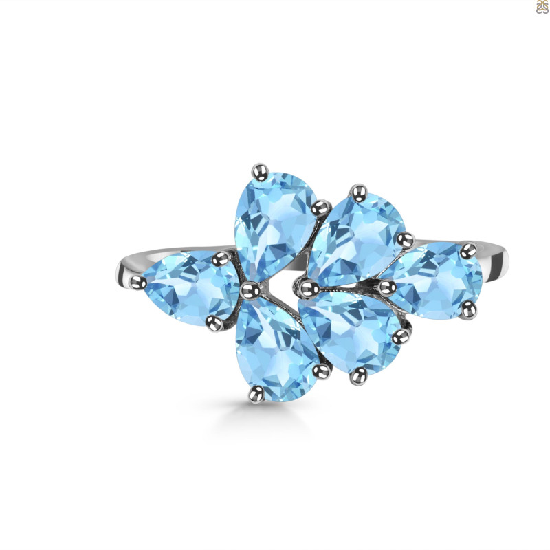 Blue Topaz Ring BTZ-RDR-2090.