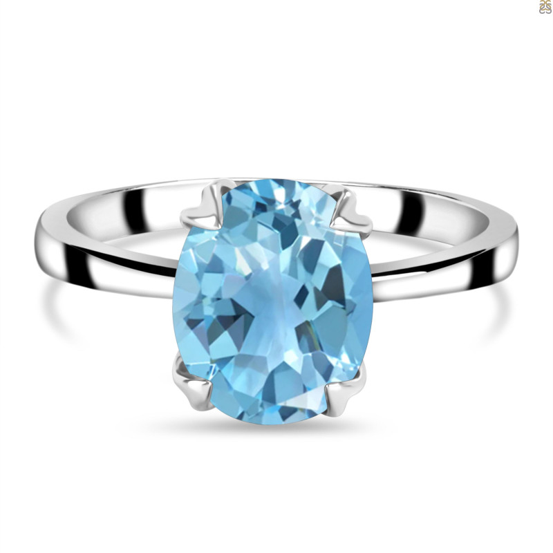 Blue Topaz Ring BTZ-RDR-2092.