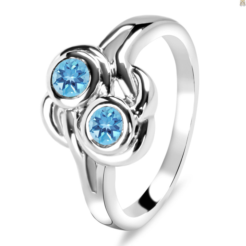 Blue Topaz Ring | Buy Sterling Silver Blue Topaz Rings at