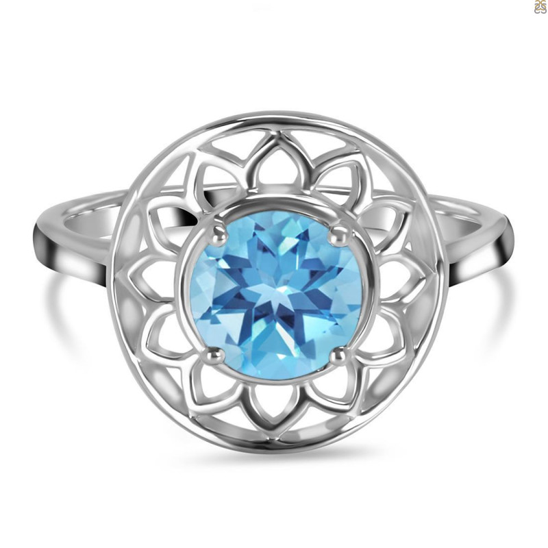 Blue Topaz Ring BTZ-RDR-2162.
