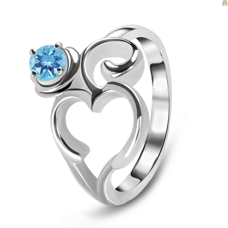 Blue Topaz OM Ring BTZ-RDR-2165.