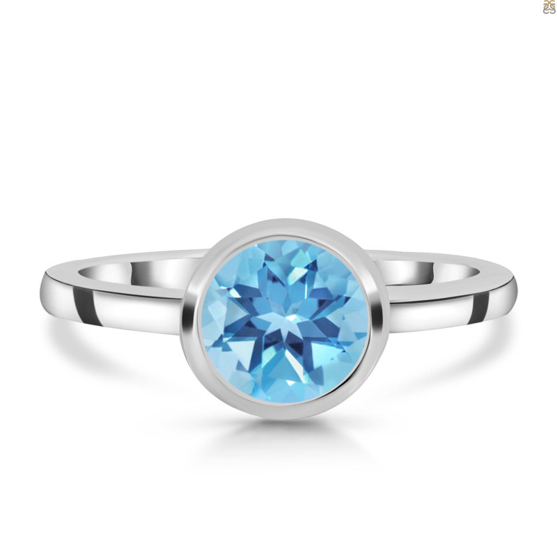 Blue Topaz Ring BTZ-RDR-243.