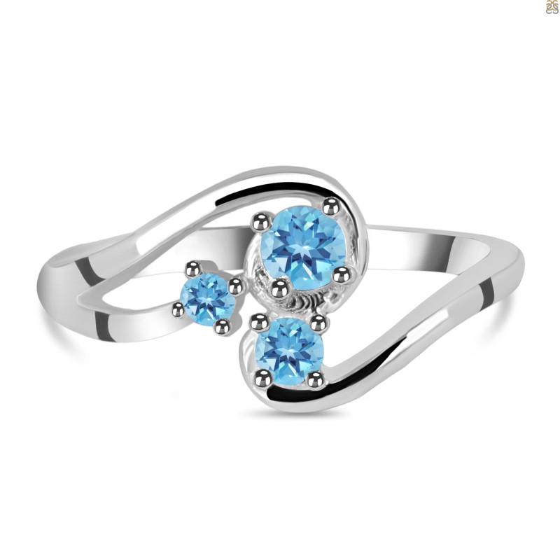Blue Topaz Ring BTZ-RDR-2593.