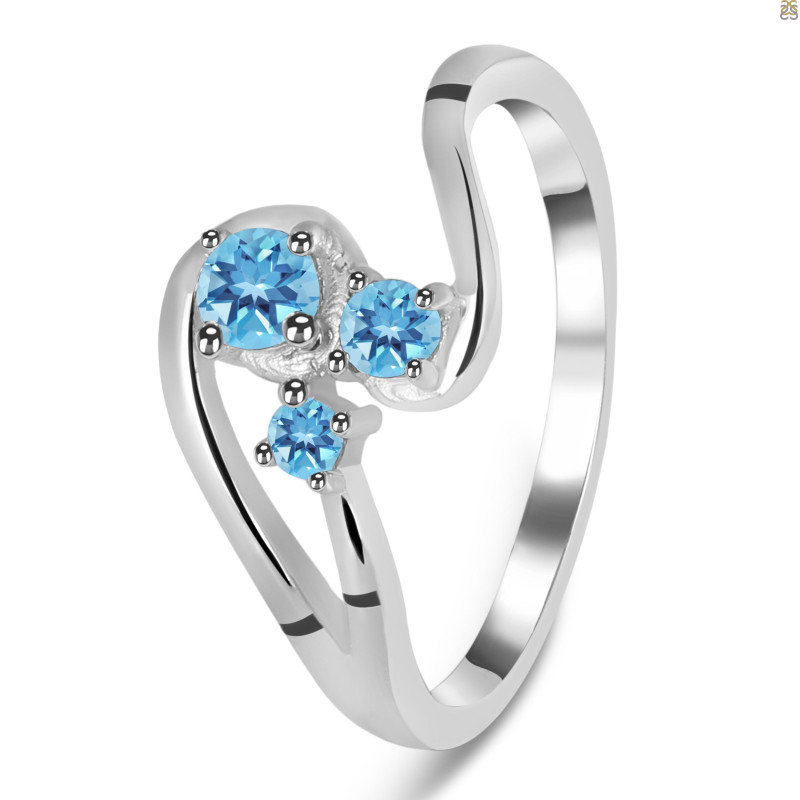 Blue Topaz Ring BTZ-RDR-2593.