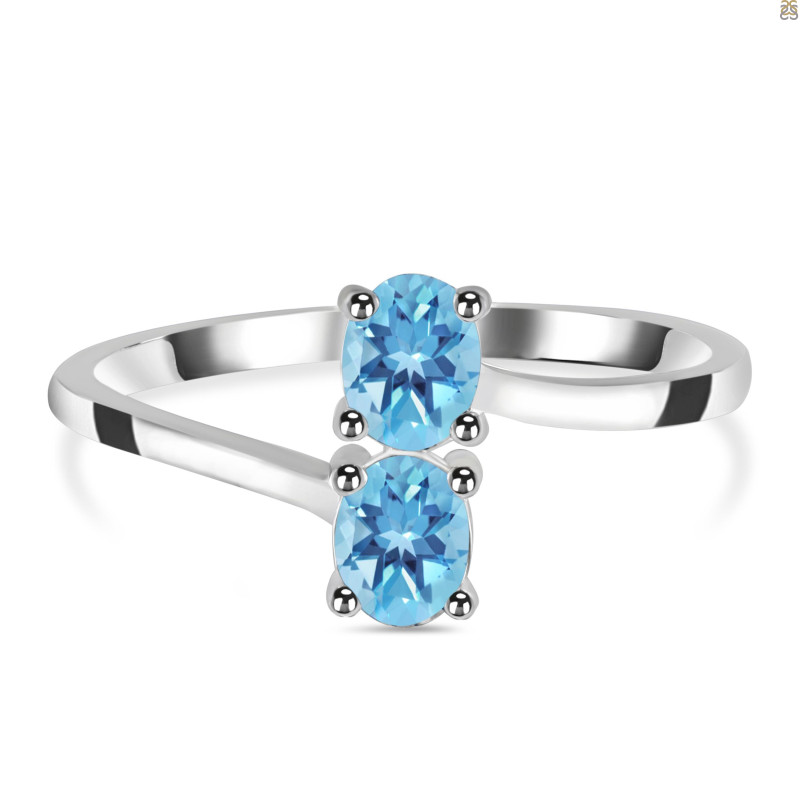 Blue Topaz Ring BTZ-RDR-2595.