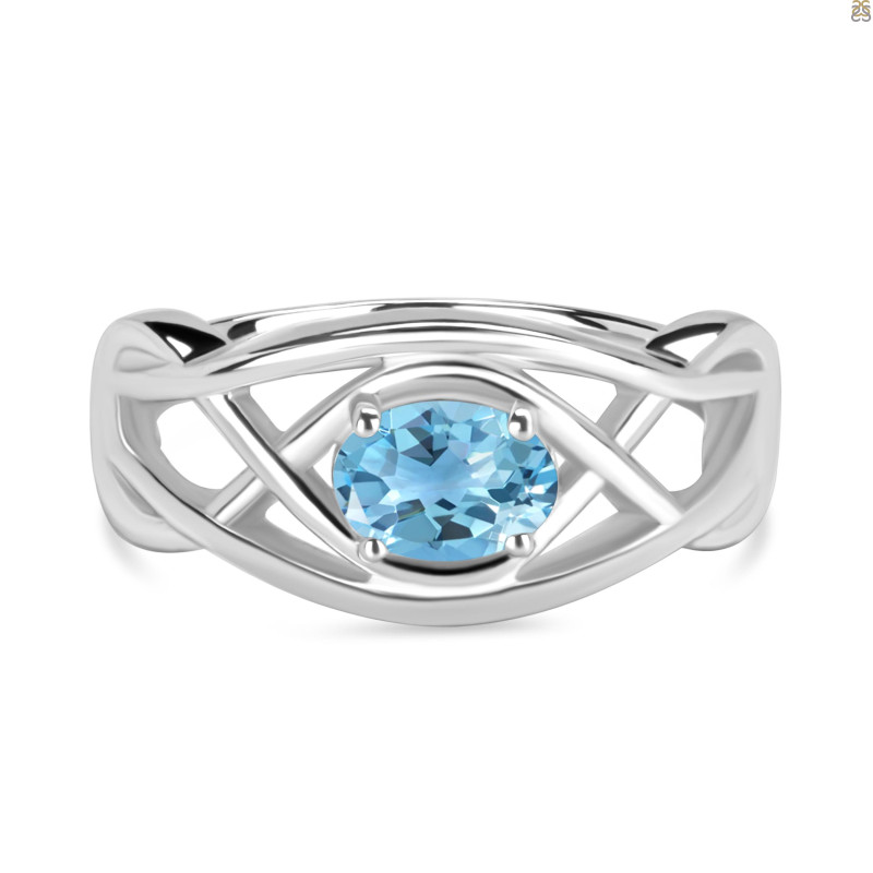 Blue Topaz Ring BTZ-RDR-26.