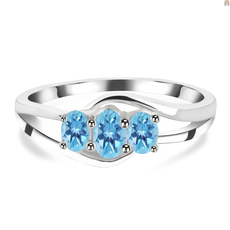 Blue Topaz Ring BTZ-RDR-2606.