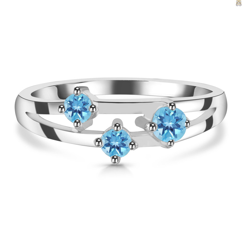 Blue Topaz Ring BTZ-RDR-2610.