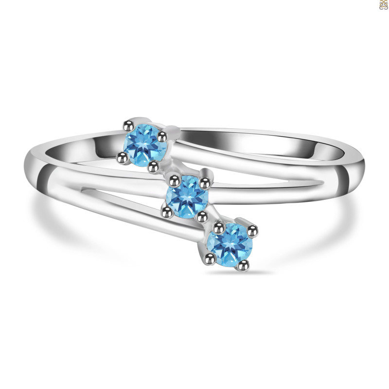 Blue Topaz Ring BTZ-RDR-2618.