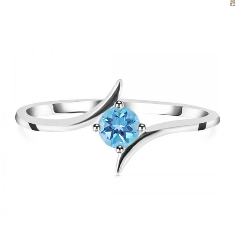 Blue Topaz Ring BTZ-RDR-2633.