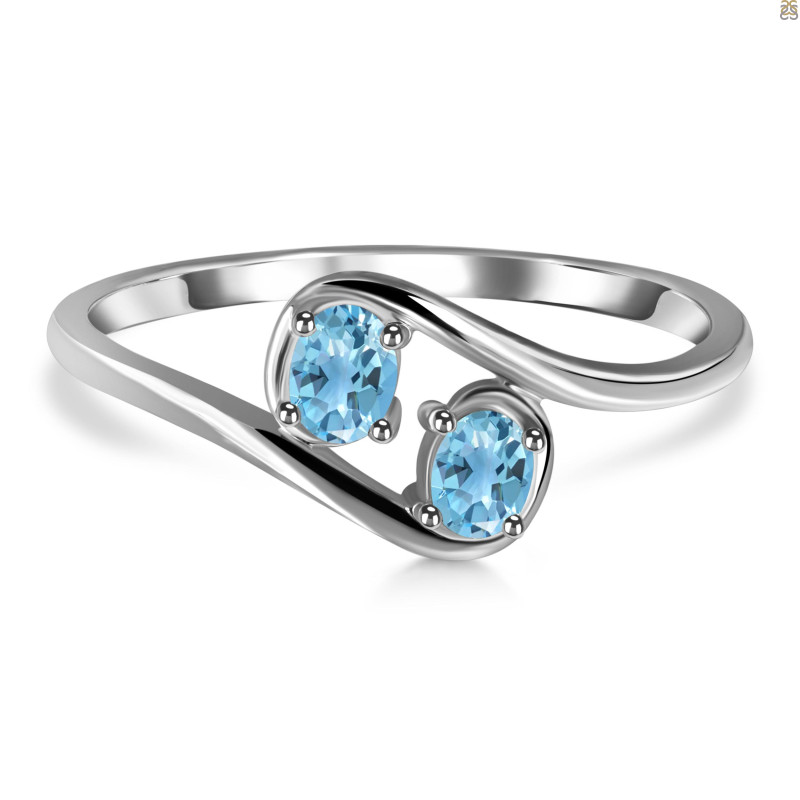 Blue Topaz Ring BTZ-RDR-2646.