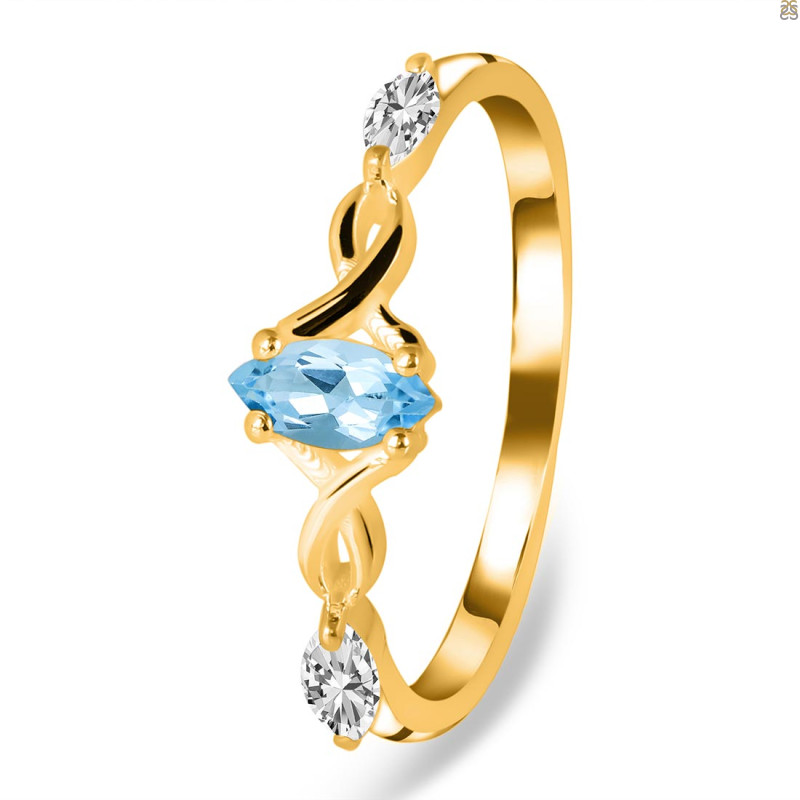 Blue Topaz Ring BTZ-RDR-2663.