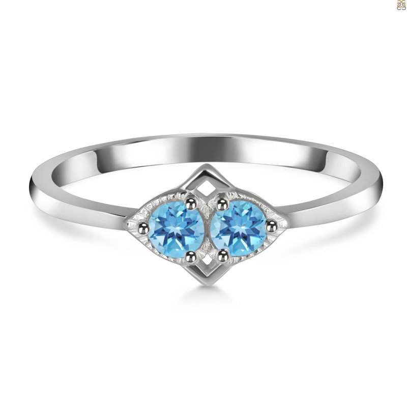 Blue Topaz Ring BTZ-RDR-2664.