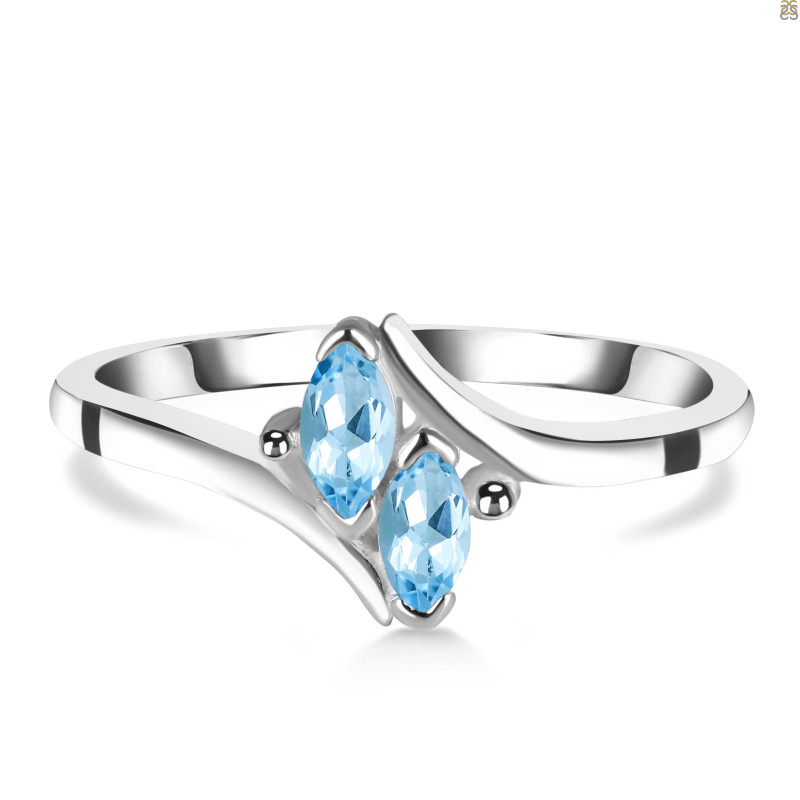 Blue Topaz Ring BTZ-RDR-2666.