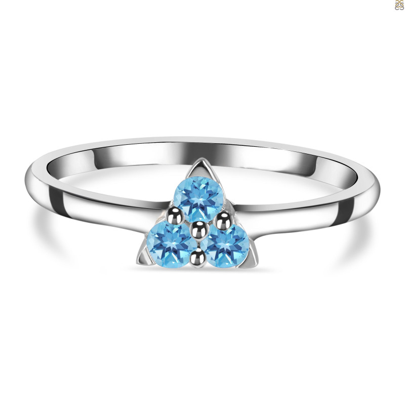 Blue Topaz Ring BTZ-RDR-2669.
