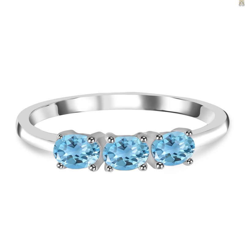 Blue Topaz Ring BTZ-RDR-2697.