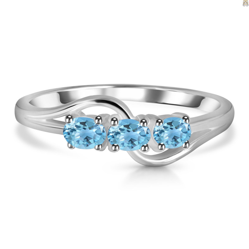 Blue Topaz Ring BTZ-RDR-2699.