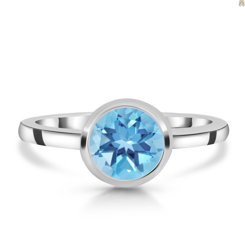 Blue Topaz Ring BTZ-RDR-2709.