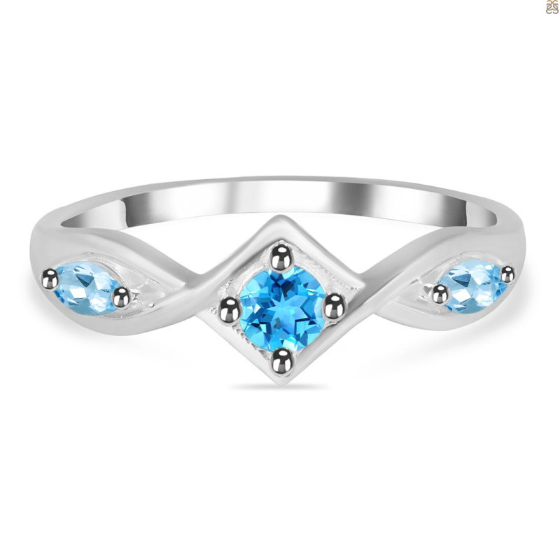 Blue Topaz Ring BTZ-RDR-2711.
