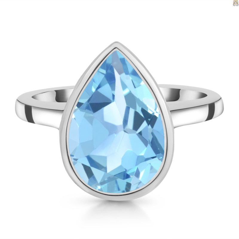 Blue Topaz Ring BTZ-RDR-2853.