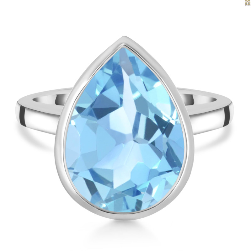 Blue Topaz Ring BTZ-RDR-2855.