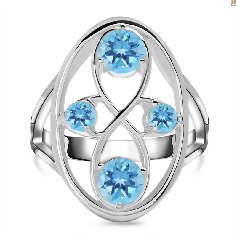 Blue Topaz Ring BTZ-RDR-31.