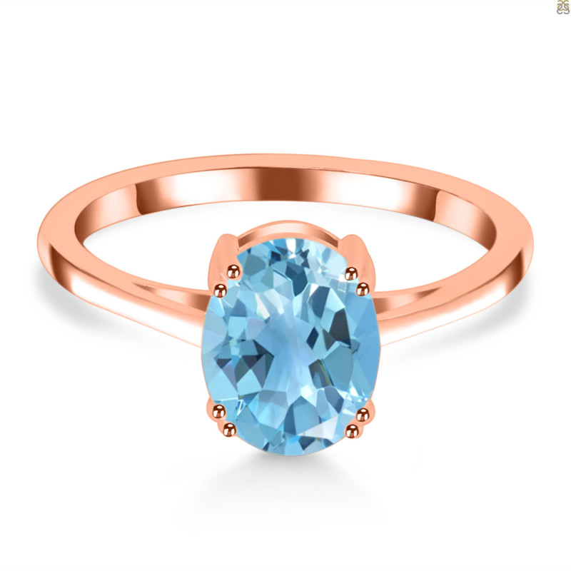  Blue Topaz Ring BTZ-RDR-3145.