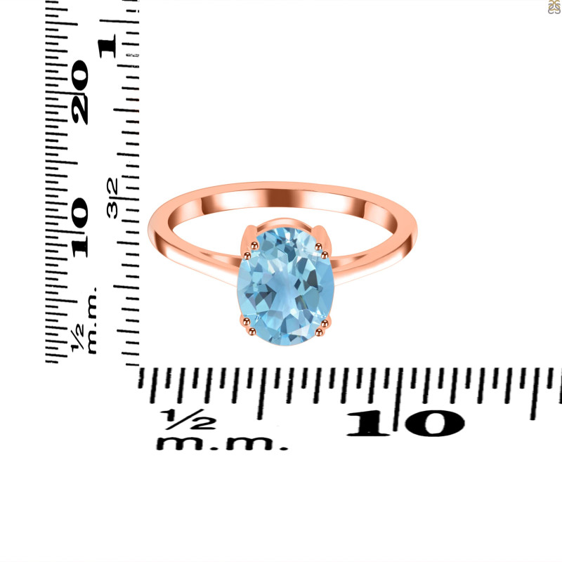  Blue Topaz Ring BTZ-RDR-3145.