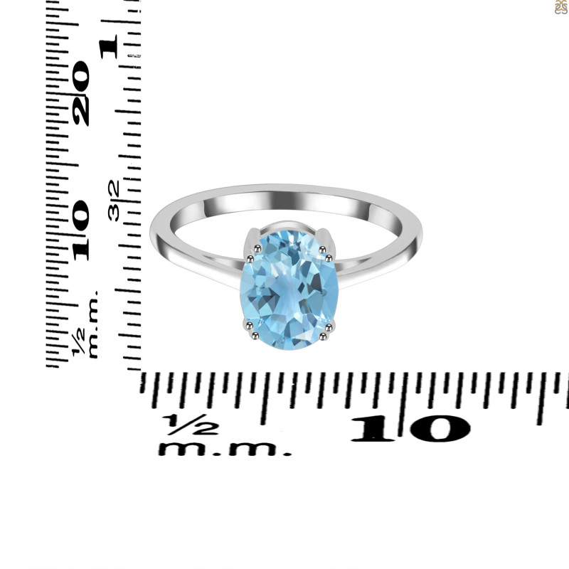  Blue Topaz Ring BTZ-RDR-3145.