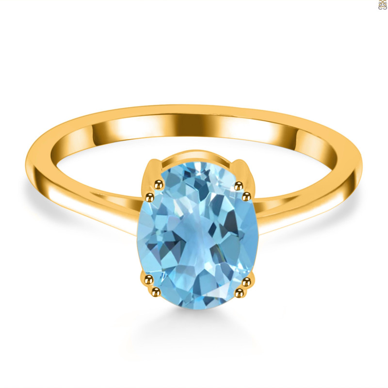  Blue Topaz Ring BTZ-RDR-3145.