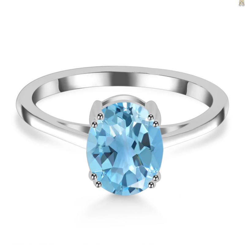 Blue Topaz Ring BTZ-RDR-3145.