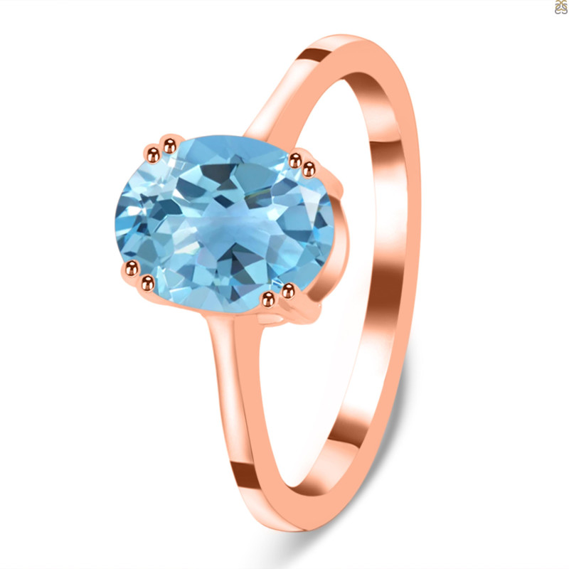  Blue Topaz Ring BTZ-RDR-3145.