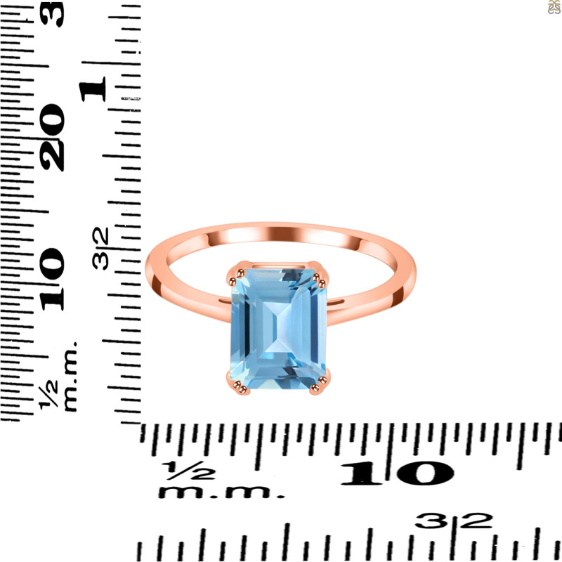 Blue Topaz Ring BTZ-RDR-3147.