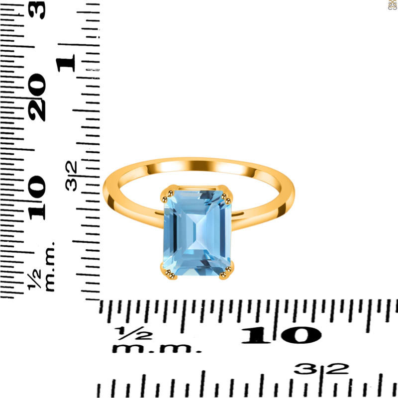 Blue Topaz Ring BTZ-RDR-3147.