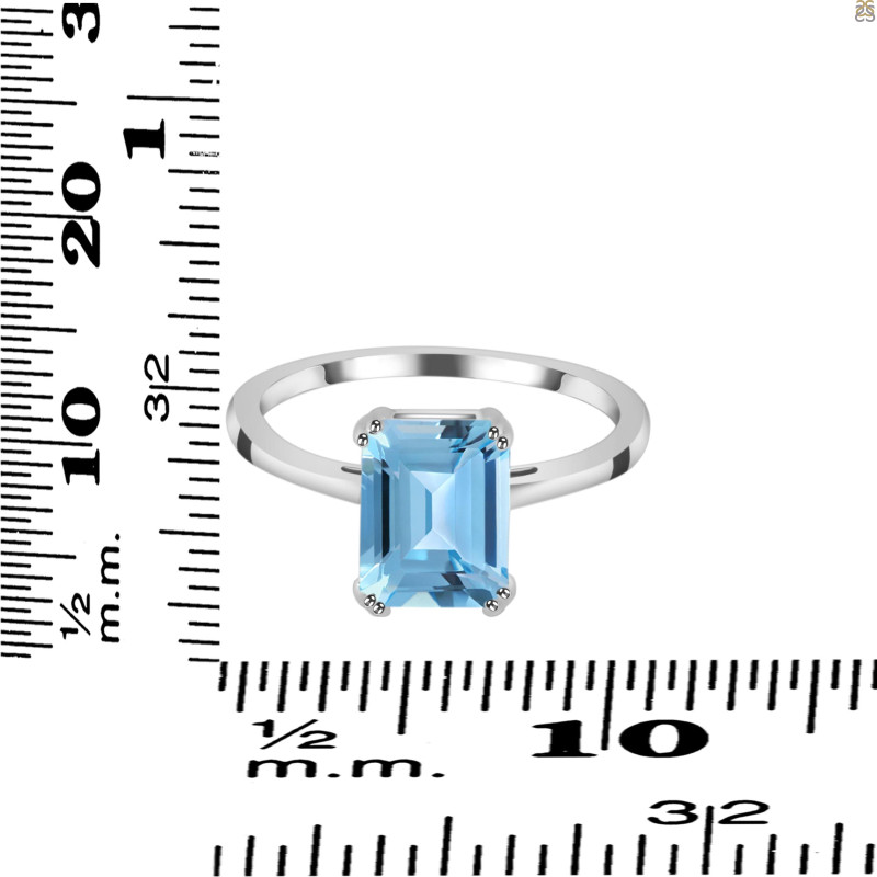 Blue Topaz Ring BTZ-RDR-3147.