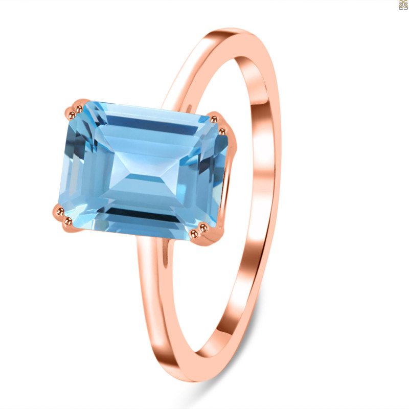Blue Topaz Ring BTZ-RDR-3147.