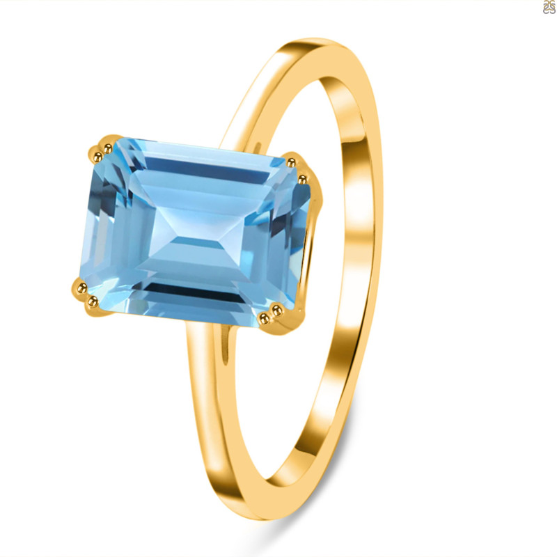 Blue Topaz Ring BTZ-RDR-3147.