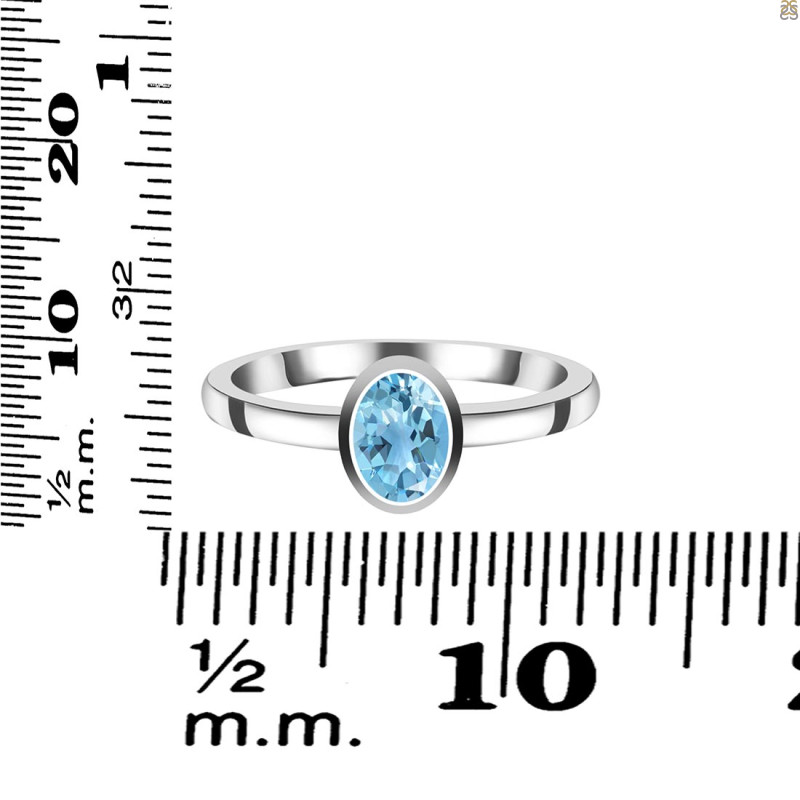 Blue Topaz Ring BTZ-RDR-3251.