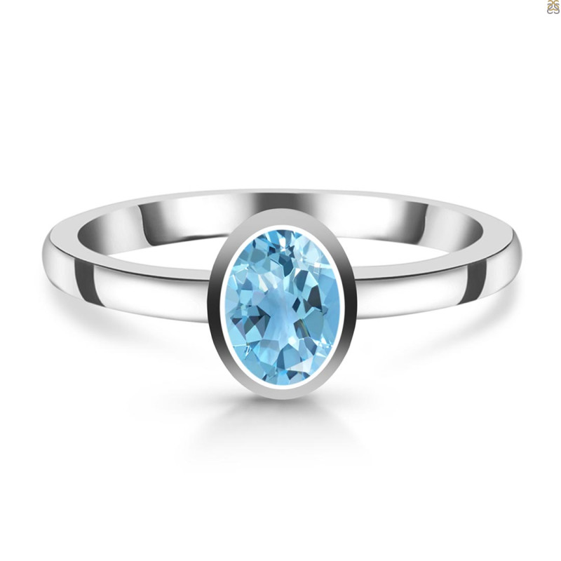 Blue Topaz Ring BTZ-RDR-3251.