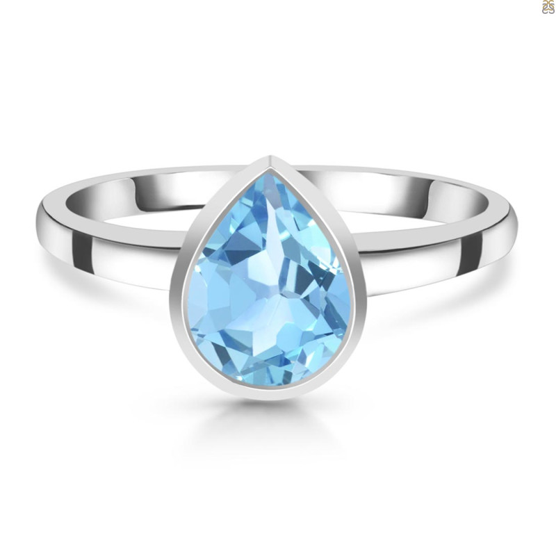 Blue Topaz Ring BTZ-RDR-3252.