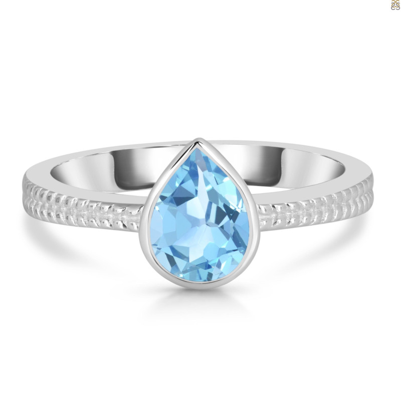Blue Topaz Ring BTZ-RDR-347.