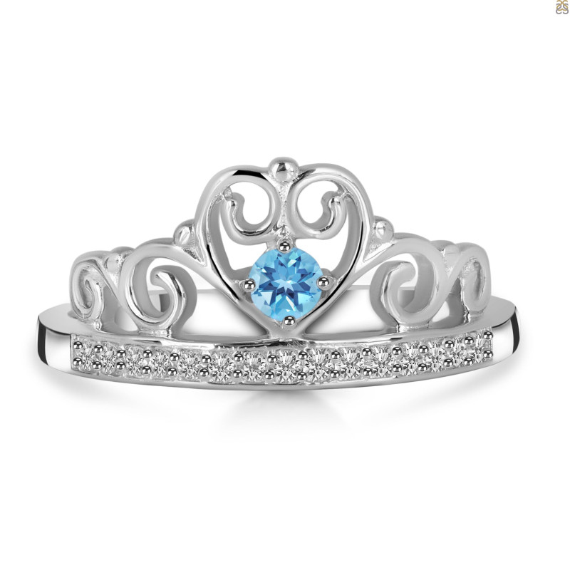 Blue Topaz Ring BTZ-RDR-356.
