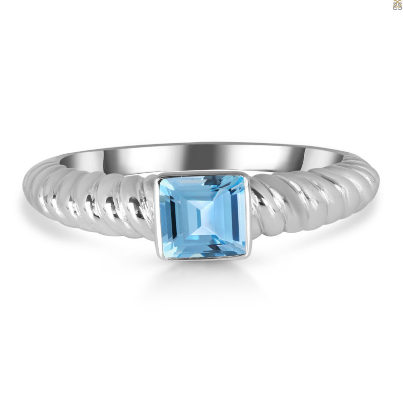 Blue Topaz Ring BTZ-RDR-357.
