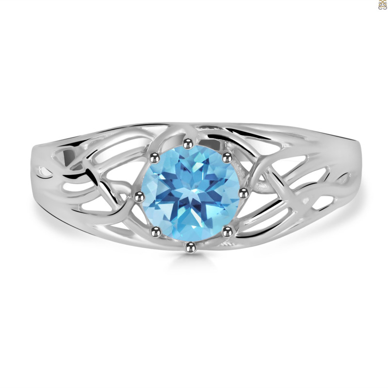 Blue Topaz Ring BTZ-RDR-360.