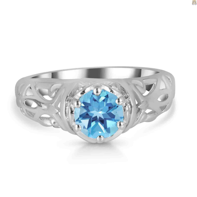 Blue Topaz Ring BTZ-RDR-363.