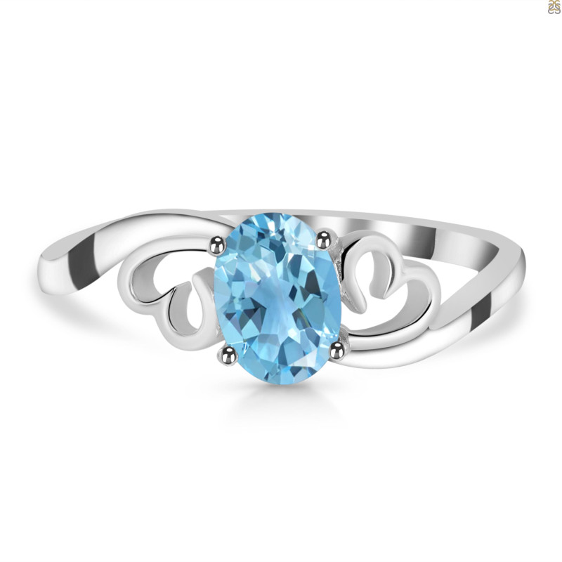 Blue Topaz Ring BTZ-RDR-368.